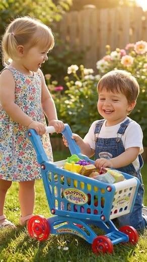 The Magic Toy Shop Kids Shopping Trolley #themagictoyshop #groceryshopping #pretendplay #shoppingtrolley #tiktokmadebuythis