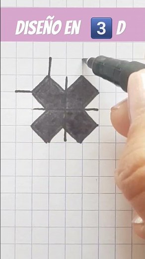 💥DISEÑO EN 3D CON PRISMAS HEXAGONALES Cómo dibujar diseño con prismas 3d👉#DrawingShort#EasyArtShort