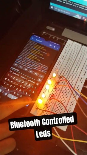 Bluetooth Controlled Dancing LEDs using Arduino #projects #embedded #internship #bluetooth #arduino