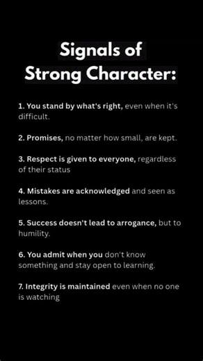 7 Signals of a Strong Character
