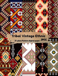 Tribal Ethnic Pattern Digital Paper: Vintage Fabric Background (instant Download, 400 DPI) - Etsy