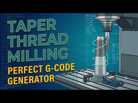 Taper Thread Milling CAM Tutorial: Mastercam-Style G-Code Generation