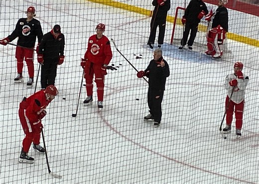 Red Wings didn’t skate through this practice like church mice