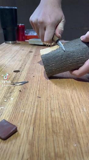 An abstract take on an elephant. Such a fun project! #whittletok #dremel #whittle