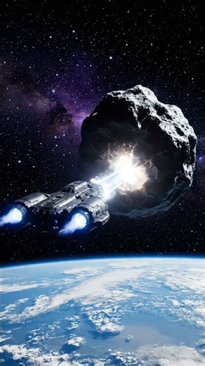 destroing an astroid #space