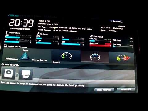 Updated Asus Bios P8Z68-V Pro. Latest version 3402