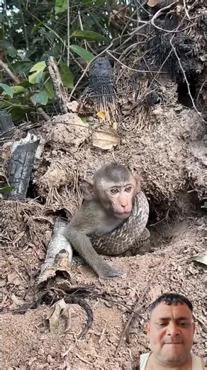 Snake catch monkey.😰😱 #shorts #viral #money #python