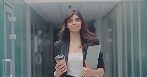 Portrait Young Successful Businesswoman Walking Office Stock Footage Video (100% Royalty-free) 1013074283 | Shutterstock