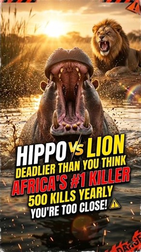 Hippo Charge! Africa's Deadliest Attack Caught On Camera #slowfacts #viral #reach #foryou