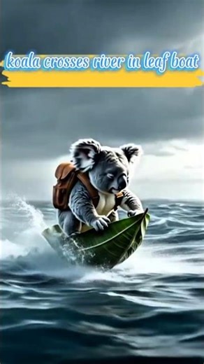 ( Part 6) Little Koala and the Leaf Boat Crossing the Big River #koala #leafboat #adventure #shorts