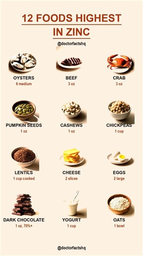 12 Foods Highest In Zinc | Best Foods List Explained #healthylifestyle