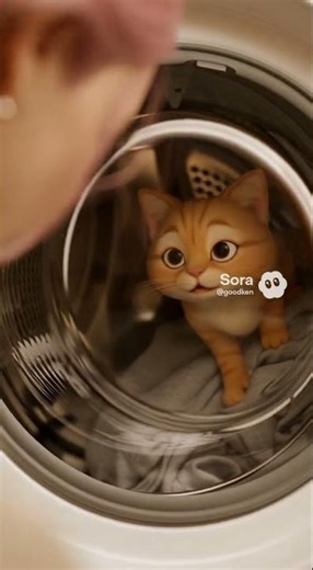 She Put the Kitten in a Washing Machine! Will It Be Saved?