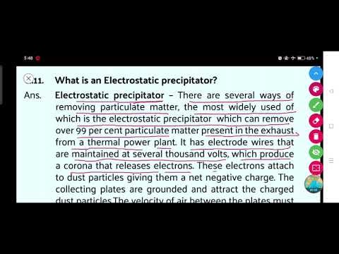 What is an Electrostatic precipitator?