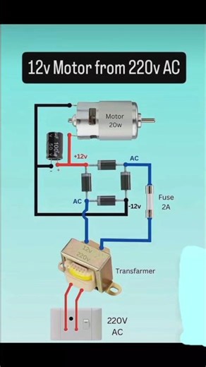 "How to Run a 12V Motor Using 220V AC – Easy DIY Guide!"