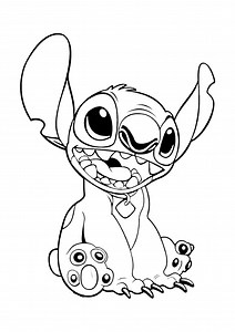 Lilo and Stitch coloring page to print for children