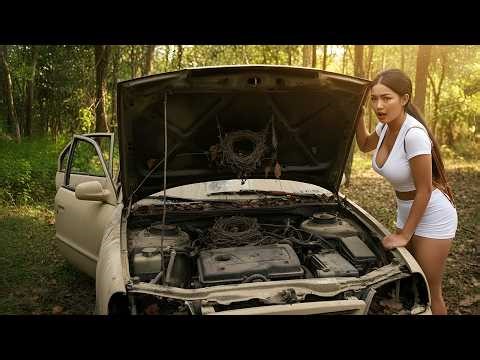 24 Hours Restoring a Car From the Inside Out That Was Abandoned in the Forest for Decades