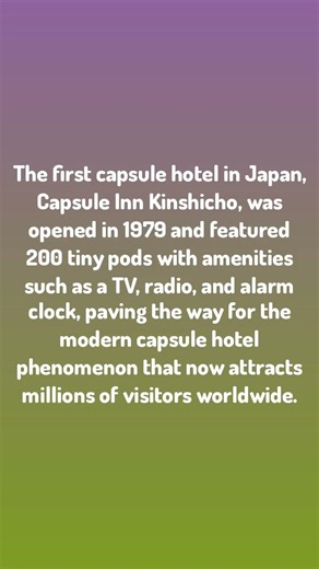 Japan Facts / The first capsule hotel in Japan, Capsule Inn Kinshi...