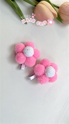 DIY cute hair clip 🤍💖#hairclip #handmade #shorts #diy #flowers #accessories #jwellery