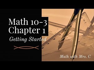 Math 10-3 Chapter 1 Getting Started