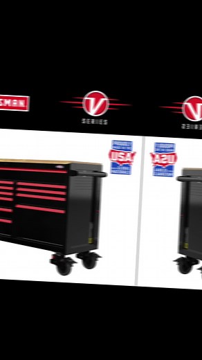 What are your thoughts? Does the @CRAFTSMAN® V-Series have what it takes to make it in the PRO world? You can get this 63” rolling cart at @Lowe’s for $1,799. . CRAFTSMAN®’s new V-Series™ 63-In. Wide 11-Drawer Mobile Workstation (CMSTVS6311BK) is a workstation-storage system suitable for a master mechanic and backed by a 10-year limited warranty. Featuring heavy-gauge steel and industrial quality casters, the mobile workstation has up to a 3,000-pound load rating. Additional features include: Fu