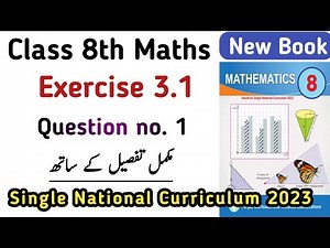 Exercise 3.1 Class 8 New Book | Chapter 3 Question no. 1 Class 8th Maths | Learning Zone maths Video