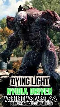 NVIDIA Driver Comparison v581.80 vs v591.44 Dying Light Beast #nvidiadriver #shortsvideo #nvidia