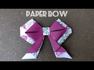 How To Make A Paper Bow | Easy Bow For Beginners | How To Make Bow Out Of Paper | Easy Paper Bow