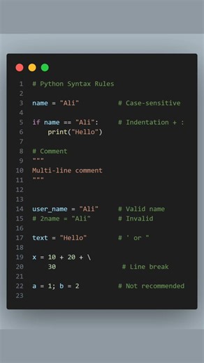 Learn Python basics: syntax, indentation, variables & comments in minutes!