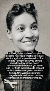 The Doctor They Said Would Never Exist | Dr. Rebecca Lee Crumpler. DISCLAIMER: "This reel uses animated historical imagery and artistic representations. | Ifestory