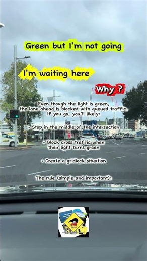 Green but I’m not going #greenlight #roadcode #nzdrivers #holdback #why