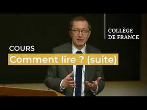 Comment lire ? (suite) (5) - William Marx (2024-2025)