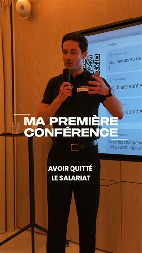 30 jours après avoir quitté le salariat on se retrouve pour ma 1ere conférence ! 🎤 #immobilier #investissementlocatif #finance #locatif #libertefinanciere