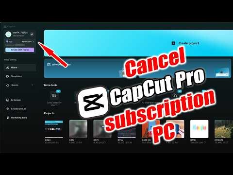 How to cancel CapCut subscription PC