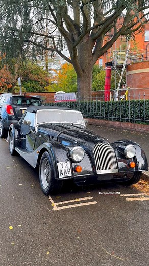 (2019) Morgan Plus 4 is a classic sports car known for its traditional manual transmission, rear-wheel drive, and lightweight construction. #Morgan #sportscar #classiccar | Car Spotter DM8