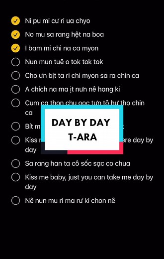 T-ara: Day by Day Karaoke và Lyrics
