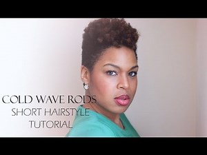Short Natural Hairstyle Tutorial Using Cold Wave Rods