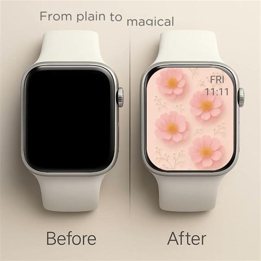 Pastel Floral Apple Watch Wallpaper | Instant Digital Download
