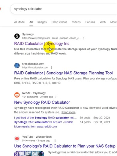 Configure RAID Hard Disk with Synology Calculator