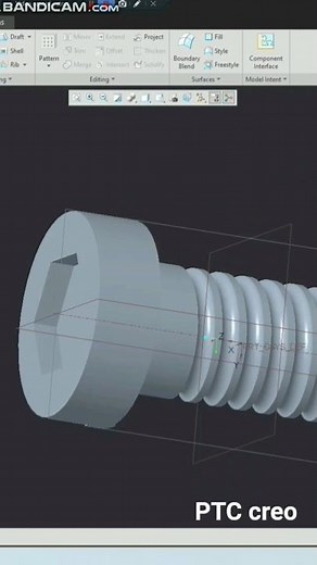 make a bolt design in creo parametric#ptccreo#autocad #solidworks#3dmodeling #viral#bolt#trending