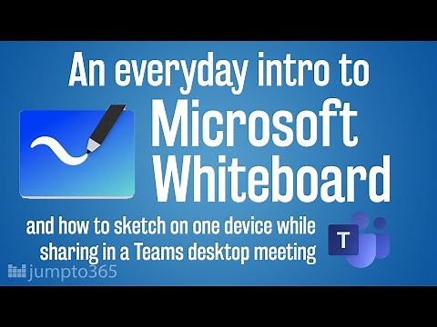 Sketching in Microsoft Whiteboard on one device while presenting it in a Microsoft Teams meeting