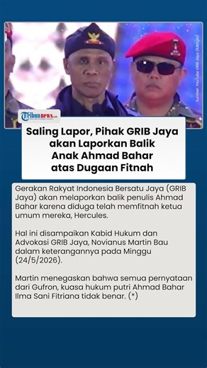 Saling Lapor, Pihak GRIB Jaya akan Laporkan Balik Anak Ahmad Bahar atas Dugaan Fitnah