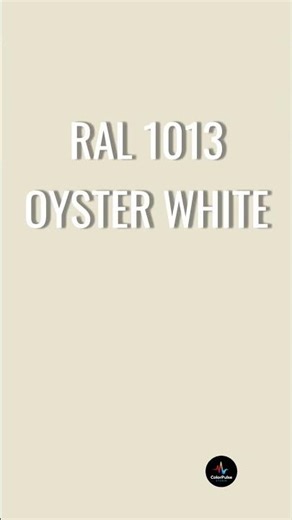 RAL 1013 Oyster White - warm off-white I timless architectural color #ralcolors #design #industry