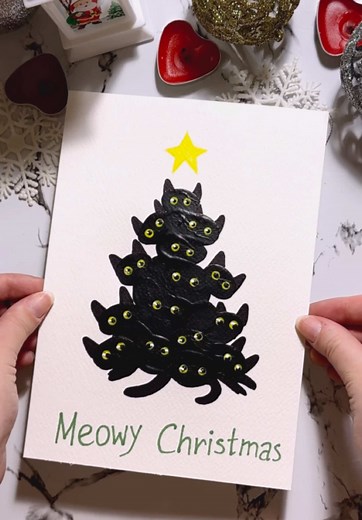 DIY Christmas Card Crafting: Create a Meowy Christmas
