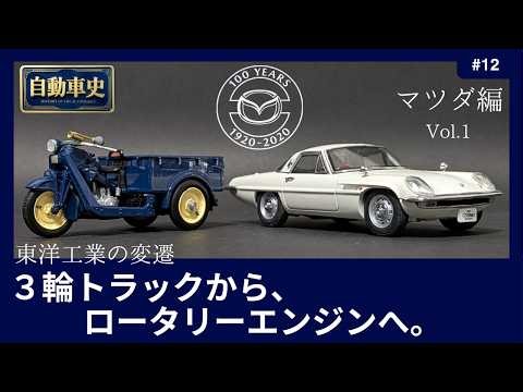 机の上の自動車史：マツダ編Vol.1 ｰ ミニカーで振り返る100年。三輪トラックからコスモスポーツまで。