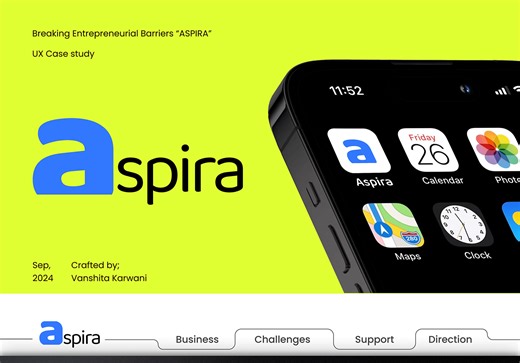 Aspira: Simplifying Entrepreneurship | UI/UX Case study - Vanshita Karda