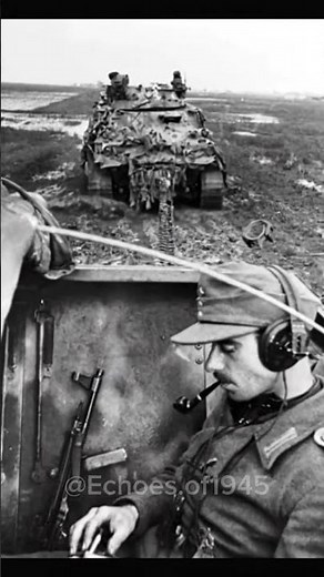 WW2 Tank Radio Operator on the Move – Rare Armored Moment