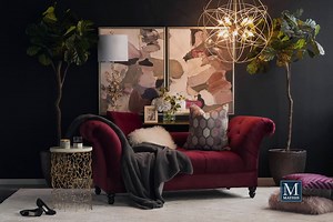 41K views · 2.5K reactions | Brighten up a dark room with a vibrant pop of color and a gold chandelier. ✨ Take your home décor to the next level with fresh and trendy ideas from Mathis Brothers Furniture.  | Mathis Home | Facebook