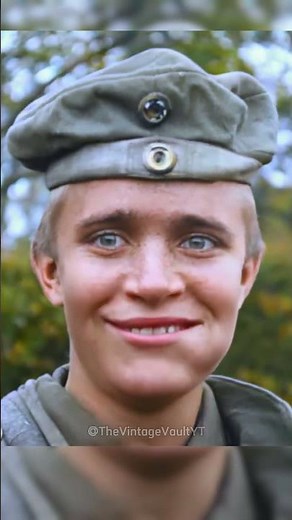 Captured German Teen Soldier in 1918 - Restored Footage