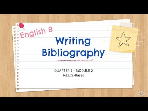 Writing Bibliography | Grade 8 Quarter 1 Module 2 | MELCs-Based