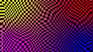 Abstract checkerboard shape pattern with wavy background, small squares moving loop 4K backdrop